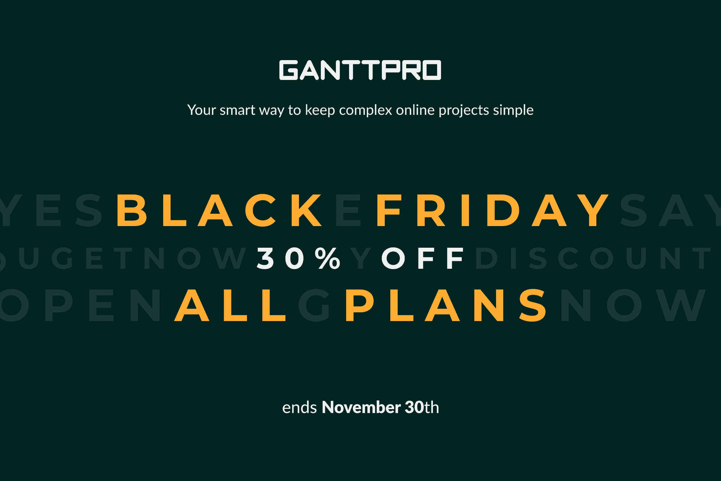 GanttPro BlackFriday 30% discount
