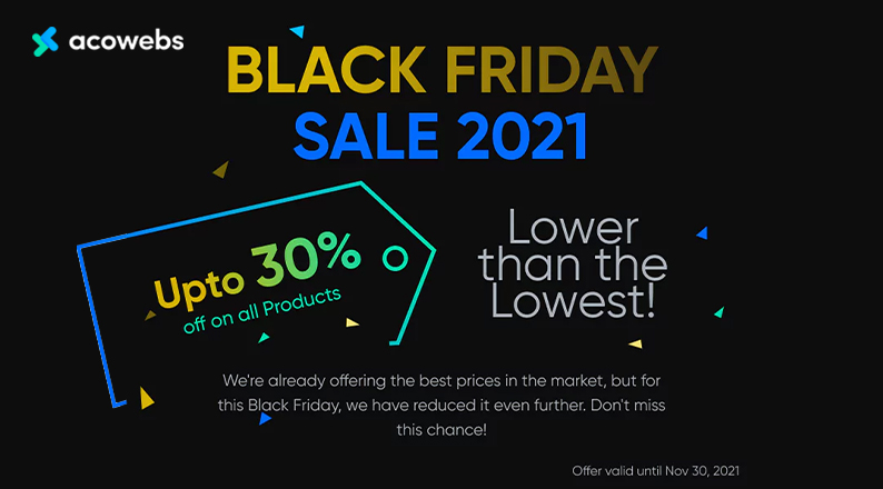 Get AcoWebs Black Friday Sale deal